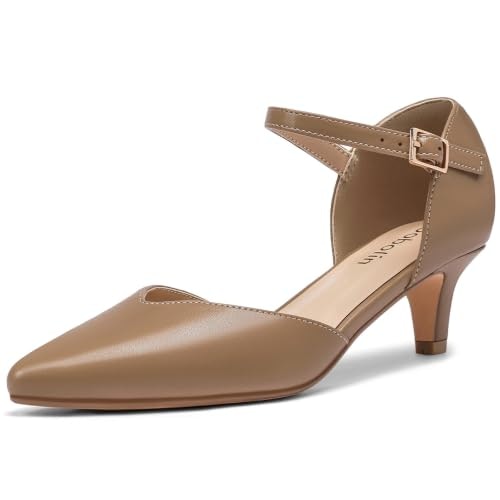 Dobolin Women's Pointed Toe Kitten Heel Pumps: $33.99