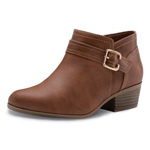 Athlefit Women's Chunky Low Heel Ankle Boots: $37.98 Athlefit Women's Chunky Low Heel Ankle Boots: $37.98