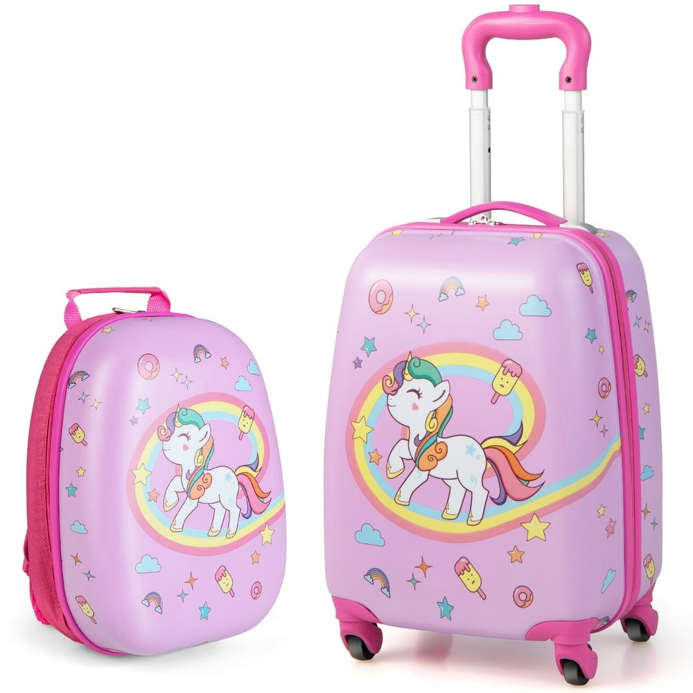 Costway Kids 2-Piece Carry-On Luggage Set: $49.99