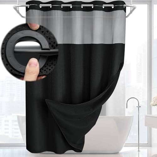 72" x 75" No-Hook Waffle Shower Curtain with Liner Set: $15.29 72" x 75" No-Hook Waffle Shower Curtain with Liner Set: $15.29