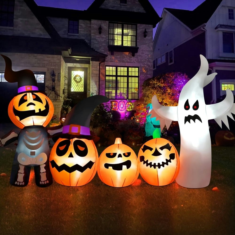 Vrilay 7-Foot Inflatable Pumpkins and Ghost Decor: $47.98 Vrilay 7-Foot Inflatable Pumpkins and Ghost Decor: $47.98