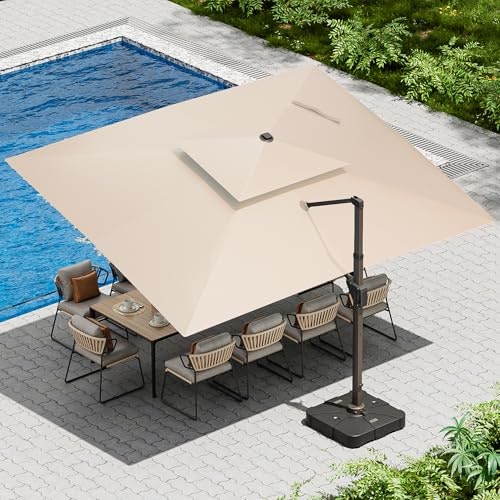 Ombrellon 10x13-Foot Cantilever Patio Umbrella with Lights and Base: $509.99 Ombrellon 10x13-Foot Cantilever Patio Umbrella with Lights and Base: $509.99