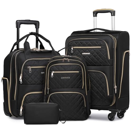 Larvender 4-Piece Softside Expandable Luggage Set: $129.99 Larvender 4-Piece Softside Expandable Luggage Set: $129.99