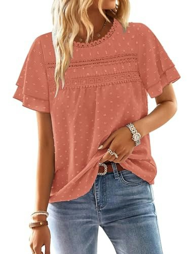 Bette Boutik Women's Swiss Dot Bohemian Blouse: $16.99 Bette Boutik Women's Swiss Dot Bohemian Blouse: $16.99