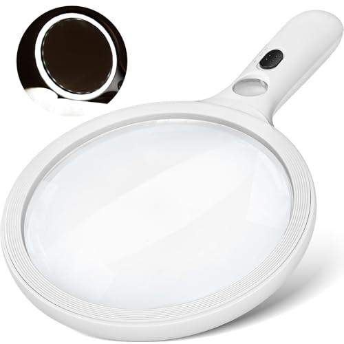 5-Inch Handheld 25-LED Magnifying Glass: $17.99 5-Inch Handheld 25-LED Magnifying Glass: $17.99