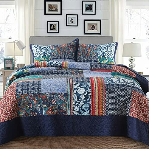 Yvooxny 3-Piece King Bohemian Paisley Quilt Set: $93.49 Yvooxny 3-Piece King Bohemian Paisley Quilt Set: $93.49