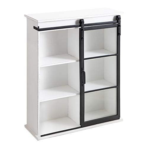 Kate and Laurel Barnhardt 22" x 28" Wooden Wall Cabinet with Sliding Glass Door: $197.39 Kate and Laurel Barnhardt 22" x 28" Wooden Wall Cabinet with Sliding Glass Door: $197.39
