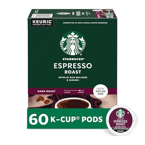 Starbucks Espresso Roast Dark Roast K-Cup Coffee Pods 60-Count: $39.65 Starbucks Espresso Roast Dark Roast K-Cup Coffee Pods 60-Count: $39.65