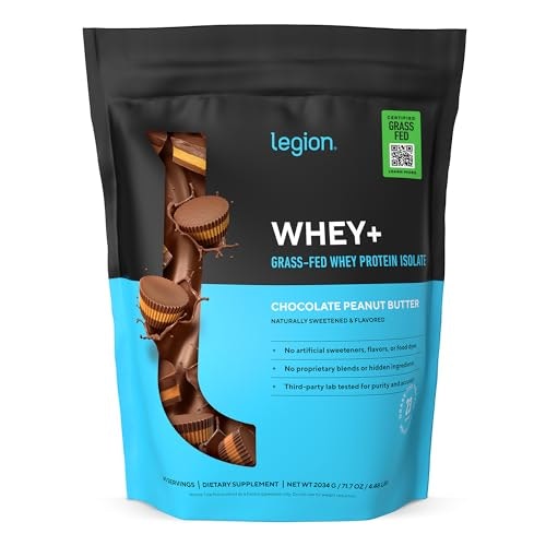 Legion Whey+ Grass-Fed Whey Isolate Protein Powder 60-Serving Tub: $84.96