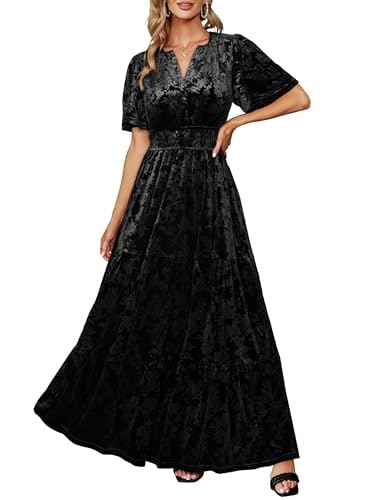 Amegoya Women's Velvet V-Neck Maxi Dress: $50.99 Amegoya Women's Velvet V-Neck Maxi Dress: $50.99