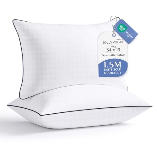 Jollyvogue King Size Bed Pillows 2-Pack: $23.98 Jollyvogue King Size Bed Pillows 2-Pack: $23.98