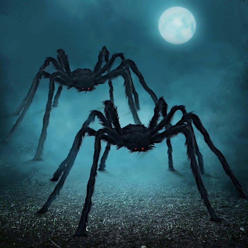 Joyfy 5-Foot Giant Spider Halloween Decorations 2-Pack: $14.99