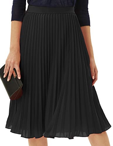 Grace Karin Women's Pleated Chiffon Midi Skirt: $24.47