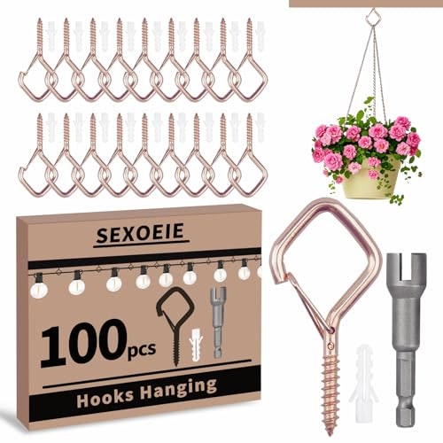 Sexoeie Rose Gold Eye Screw Hooks with Safety Buckle 100-Pack: $42.47 Sexoeie Rose Gold Eye Screw Hooks with Safety Buckle 100-Pack: $42.47