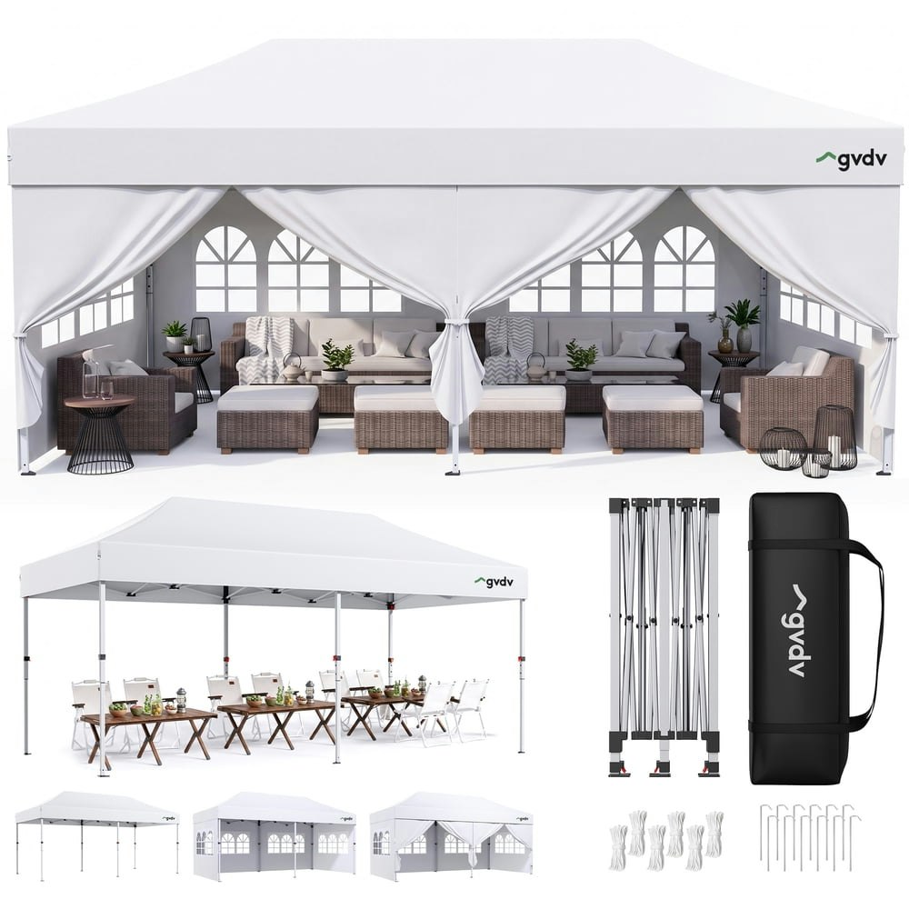 GVDV 10x20 Pop-up Canopy Tent: $179.79