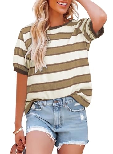 Dokotoo Women's Striped Color Block T-Shirt: $13.84 Dokotoo Women's Striped Color Block T-Shirt: $13.84