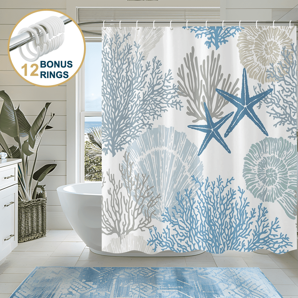 ComfiTime 72" x 72" Beach Coastal Shower Curtain: $15.99 ComfiTime 72" x 72" Beach Coastal Shower Curtain: $15.99