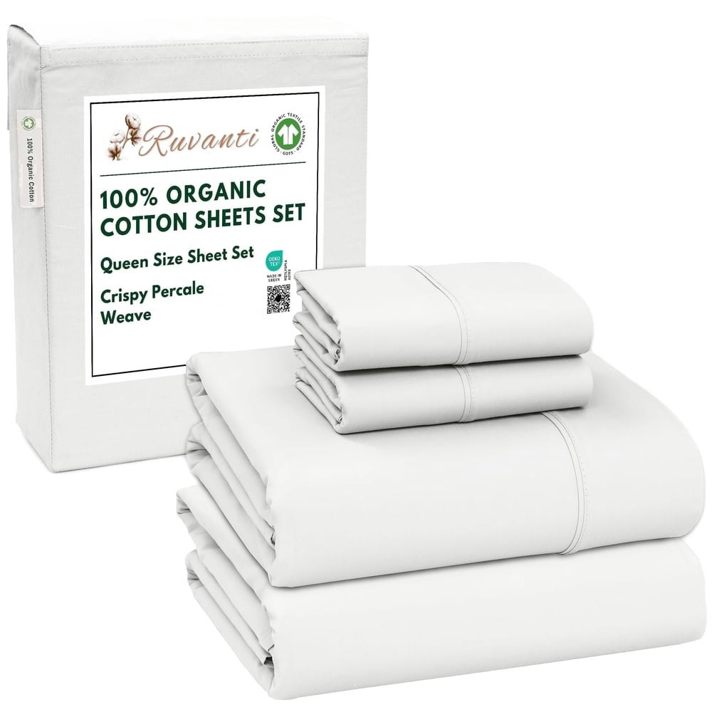 Ruvanti Queen 4-Piece Organic Cotton Sheet Set: $35.71 Ruvanti Queen 4-Piece Organic Cotton Sheet Set: $35.71