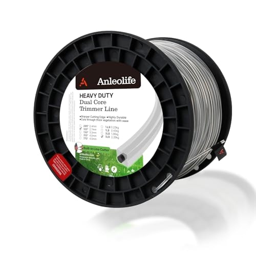 Anleolife .105-inch Heavy Duty Dual-Core Trimmer Line 5-lb Spool: $35.68 Anleolife .105-inch Heavy Duty Dual-Core Trimmer Line 5-lb Spool: $35.68