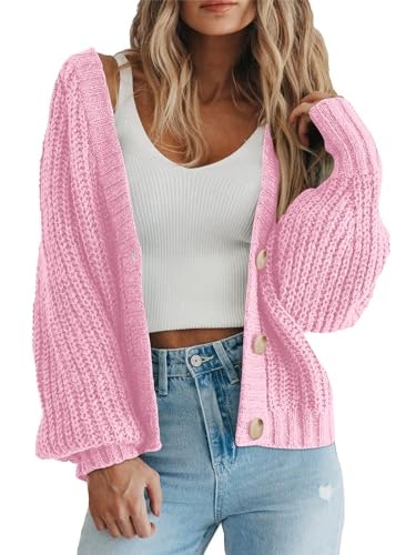 Prettygarden Women's Chunky Knit Open Front Cardigan Sweater: $27.98