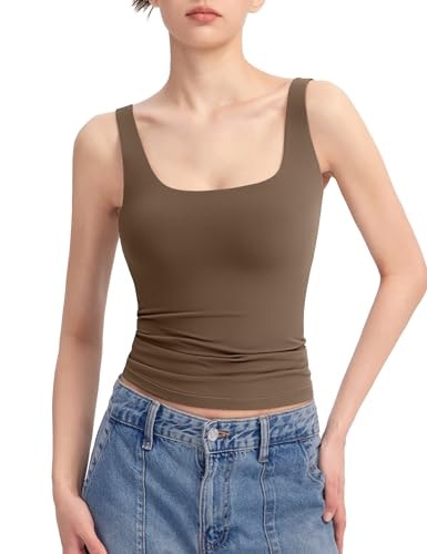 Pumiey Women's Square Neck Tank Top: $15.98