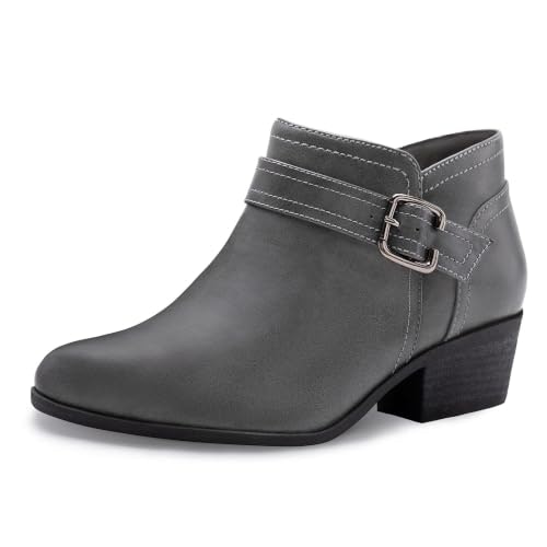 Athlefit Women's Chunky Low Heel Ankle Boots: $38.99