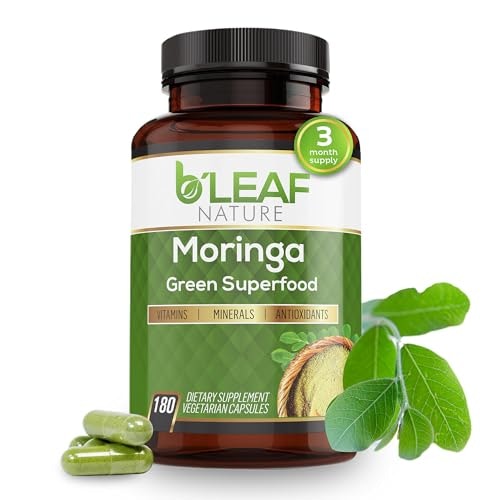 B'leaf Nature 1,000mg Moringa Leaf Vegan Capsules 180-Count: $23.28