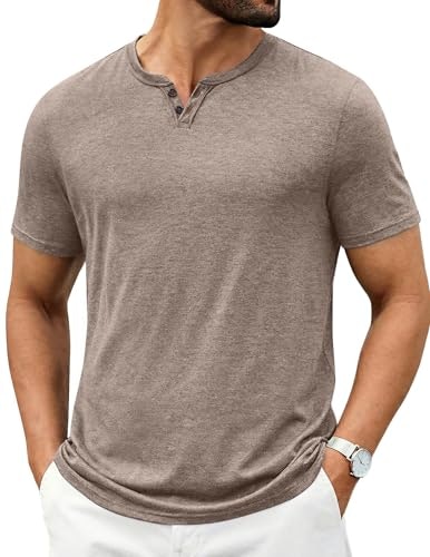Coofandy Men's Burnout Notch Neck T-Shirt: $9.99 Coofandy Men's Burnout Notch Neck T-Shirt: $9.99