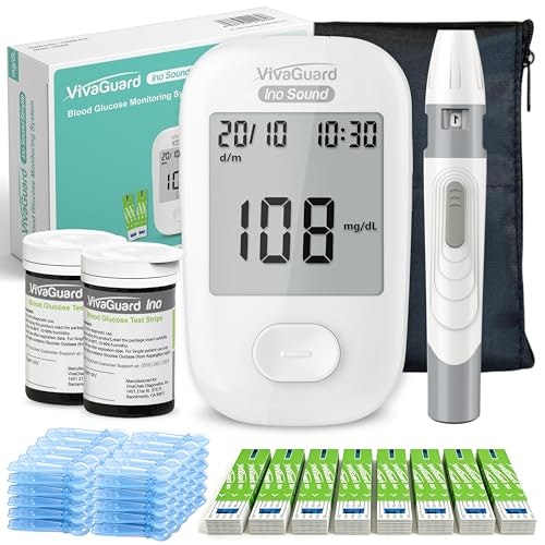 VivaGuard VGM26 Talking Blood Glucose Monitor Kit 100-Pack: $21.23