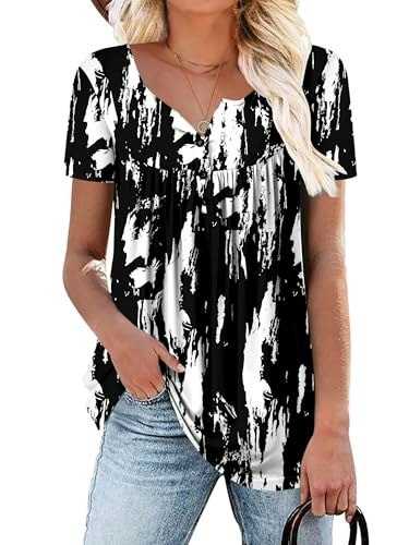 Roselinlin Women's Short Sleeve Loose Fit Tunic Top: $16.99 Roselinlin Women's Short Sleeve Loose Fit Tunic Top: $16.99