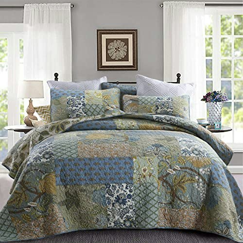 Yvooxny King Farmhouse Floral Quilt Set: $82.44 Yvooxny King Farmhouse Floral Quilt Set: $82.44