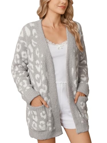 Snuggle Sac Women's Leopard Cardigan Sweater: $29.98 Snuggle Sac Women's Leopard Cardigan Sweater: $29.98