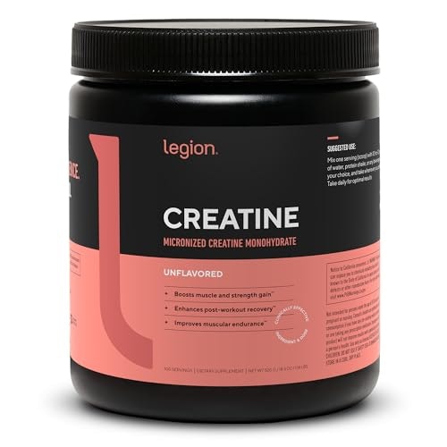 Legion Micronized Creatine Monohydrate Supplement 100-Serving Tub: $24.99 Legion Micronized Creatine Monohydrate Supplement 100-Serving Tub: $24.99