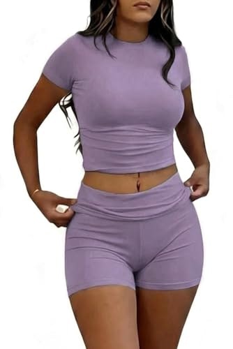 Yetowa Women's Y2K 2-Piece Short Sleeve Tracksuit: $14.98 Yetowa Women's Y2K 2-Piece Short Sleeve Tracksuit: $14.98