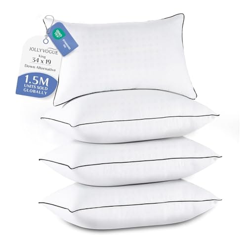 Jollyvogue King Size Bed Pillows 4-Pack: $33.98 Jollyvogue King Size Bed Pillows 4-Pack: $33.98
