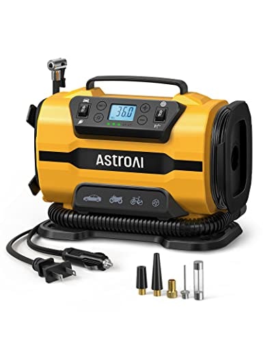 AstroAI 12V DC and 120V AC Portable Tire Inflator: $52.24