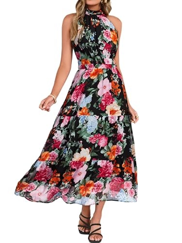 Simplee Women's Floral Halter Maxi Dress: $45.04 Simplee Women's Floral Halter Maxi Dress: $45.04