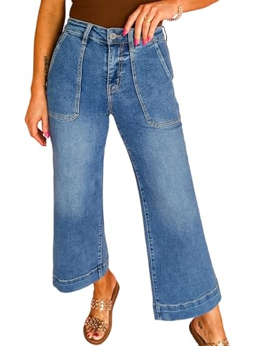 Astylish Women's Wide Leg High Waisted Jeans: $23.69 Astylish Women's Wide Leg High Waisted Jeans: $23.69