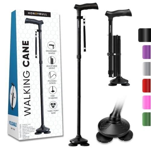 Honeybull Foldable Free-Standing Walking Cane: $18.99