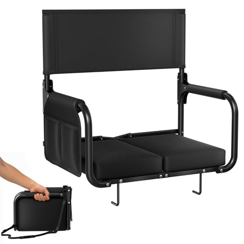 Feelnais Foldable Bleacher Seat with Back Support: $42.99 Feelnais Foldable Bleacher Seat with Back Support: $42.99