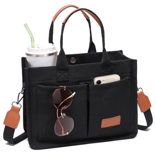 Zhmo Canvas Tote Bag with Pockets: $18.98 Zhmo Canvas Tote Bag with Pockets: $18.98