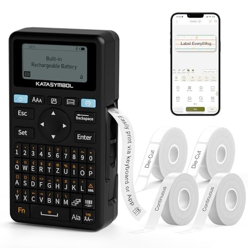 Supvan E11 Keyboard and Bluetooth Label Maker 4-Pack: $28.48