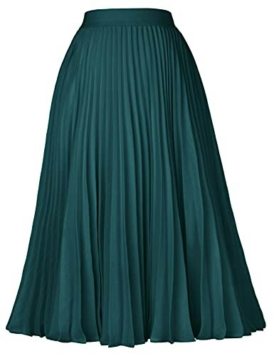 Grace Karin Women's High-Waisted Pleated Midi Skirt: $23.98 Grace Karin Women's High-Waisted Pleated Midi Skirt: $23.98