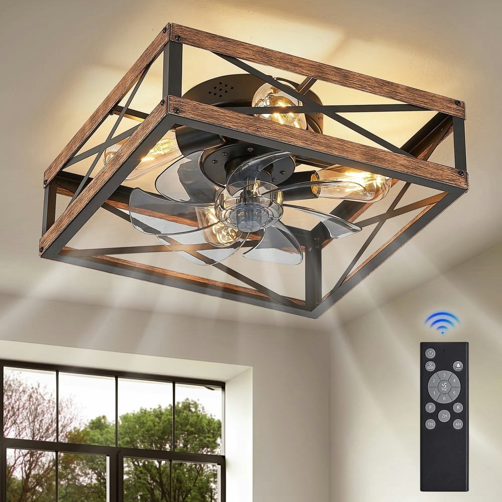 Zardon 16-Inch Low-Profile Caged Ceiling Fan with Light: $52.99 Zardon 16-Inch Low-Profile Caged Ceiling Fan with Light: $52.99