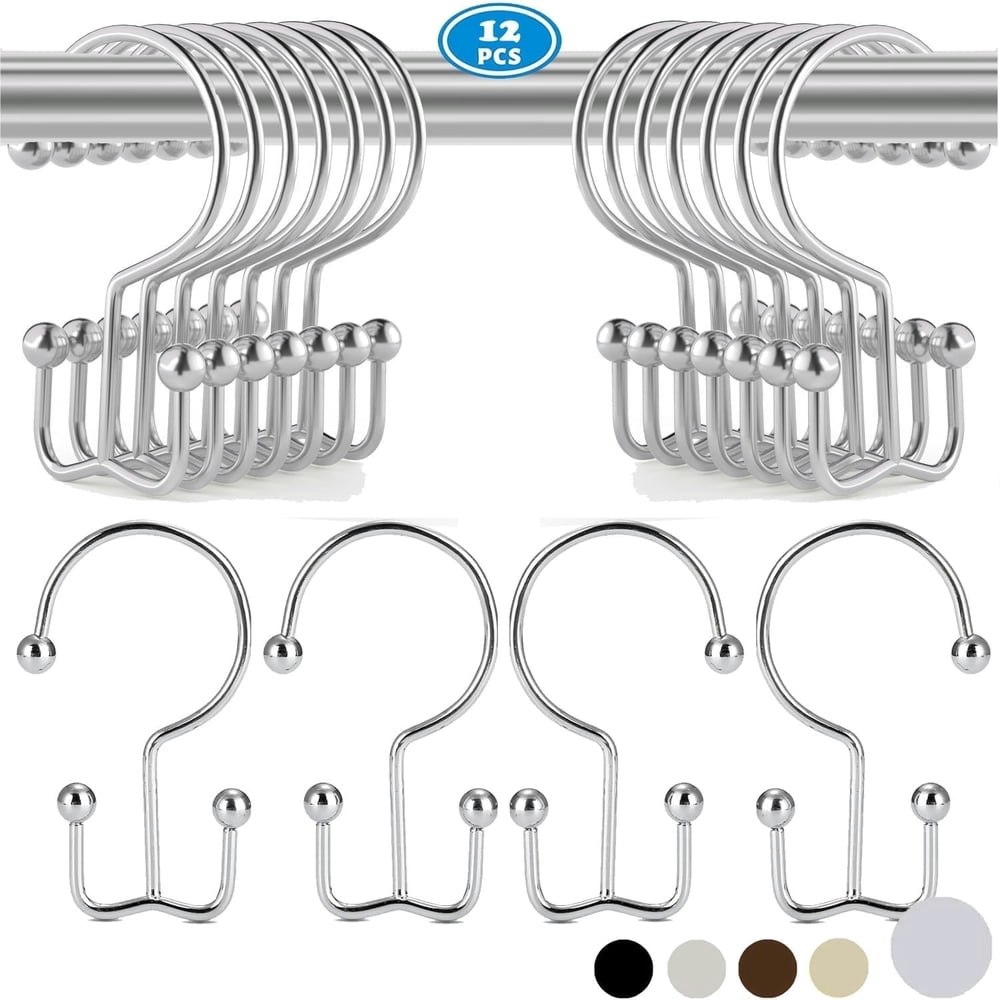 Tabgime Chrome Metal Shower Curtain Rings 12-Pack: $7.01 Tabgime Chrome Metal Shower Curtain Rings 12-Pack: $7.01