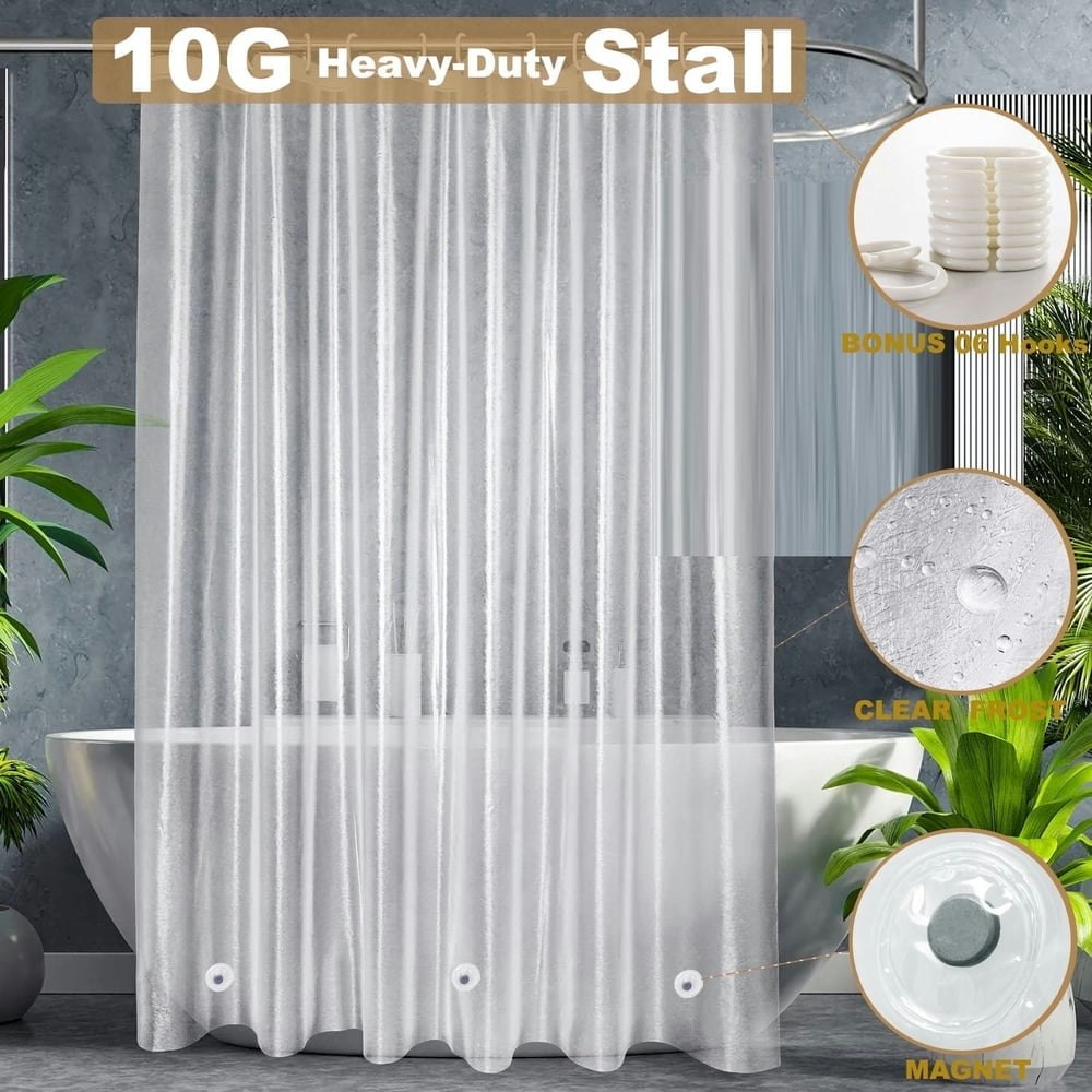 36"x72" Frosted PEVA Shower Curtain Liner 6-Pack: $9.89 36"x72" Frosted PEVA Shower Curtain Liner 6-Pack: $9.89