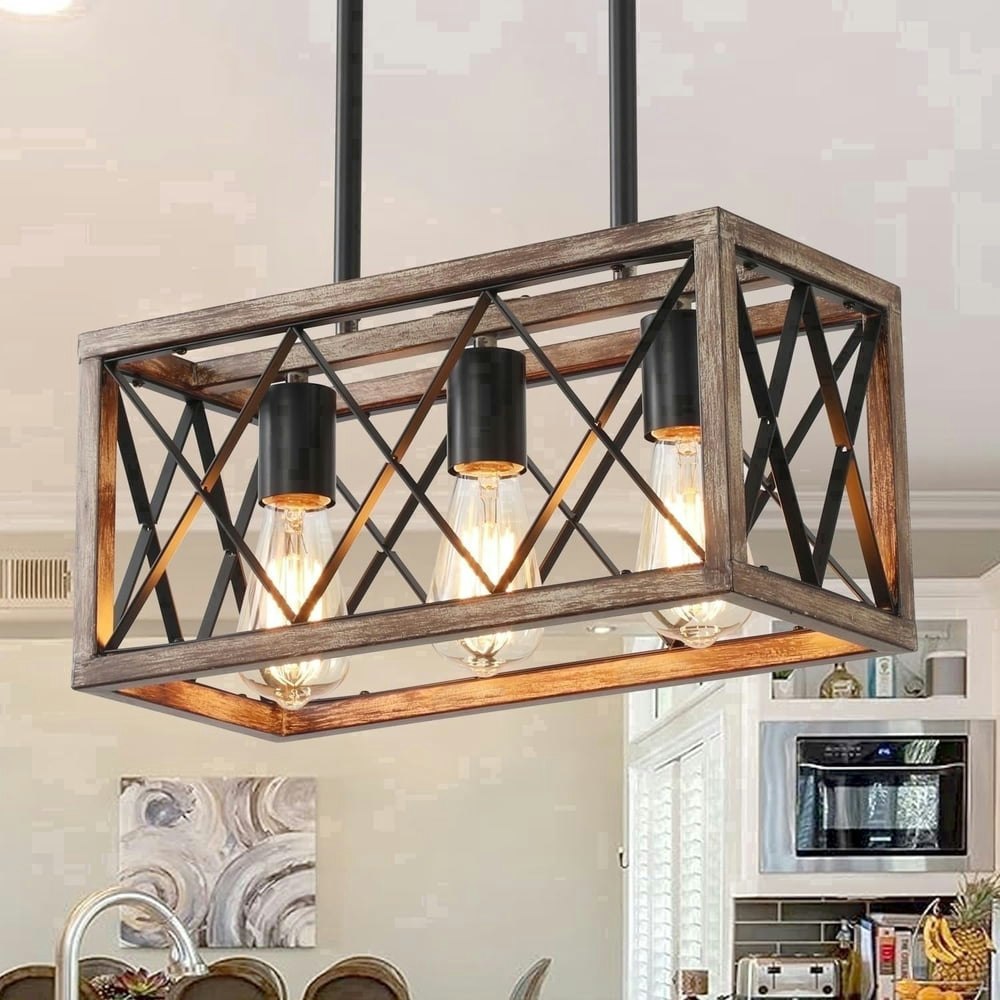 Keesfu 3-Light Farmhouse Pendant Light: $41.65 Keesfu 3-Light Farmhouse Pendant Light: $41.65