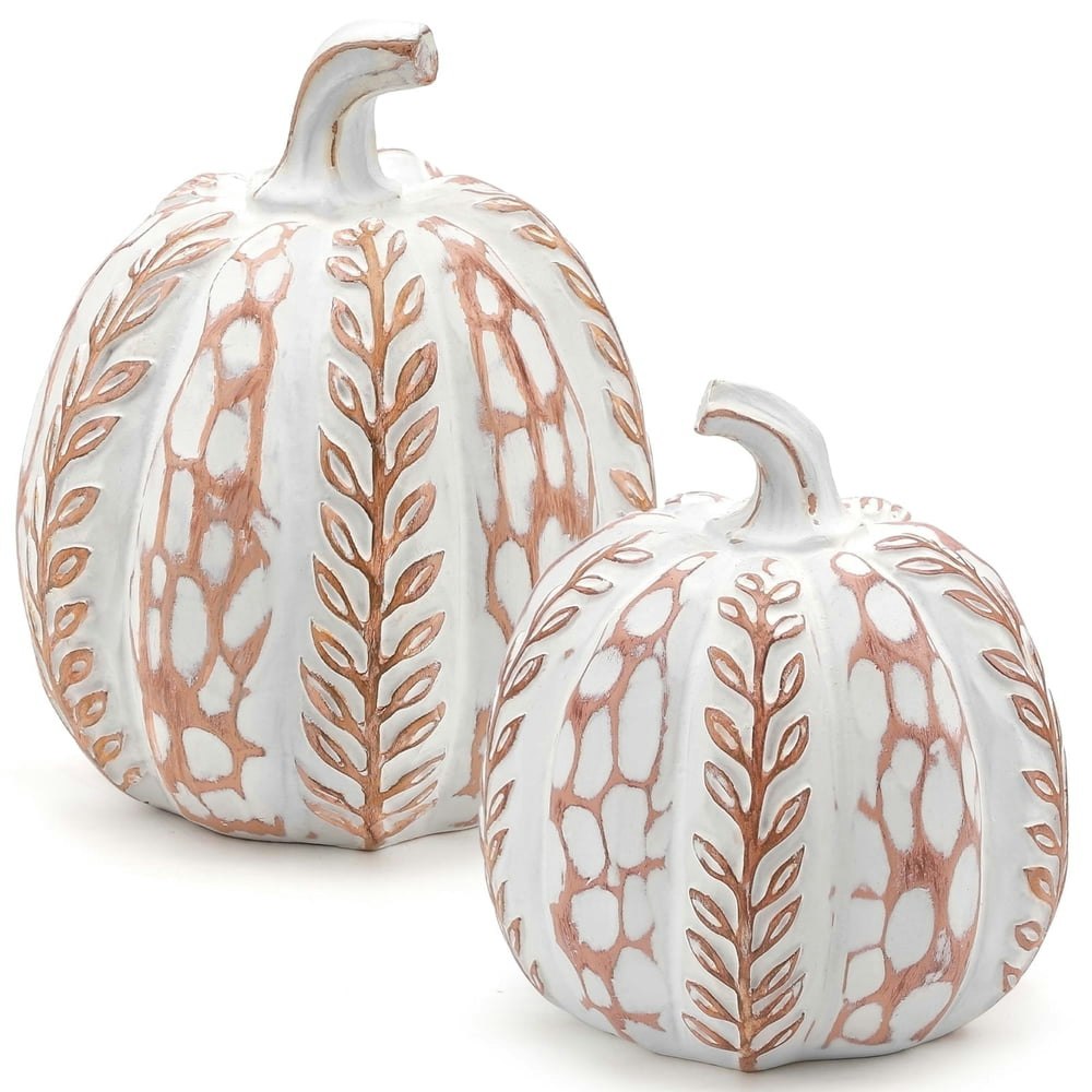 Ayieyill Resin Pumpkin Figurines 2-Pack: $22.49 Ayieyill Resin Pumpkin Figurines 2-Pack: $22.49