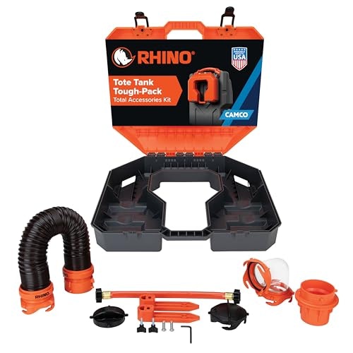 Camco Rhino 39023 7-Piece RV Tote Tank Kit: $89.17 Camco Rhino 39023 7-Piece RV Tote Tank Kit: $89.17