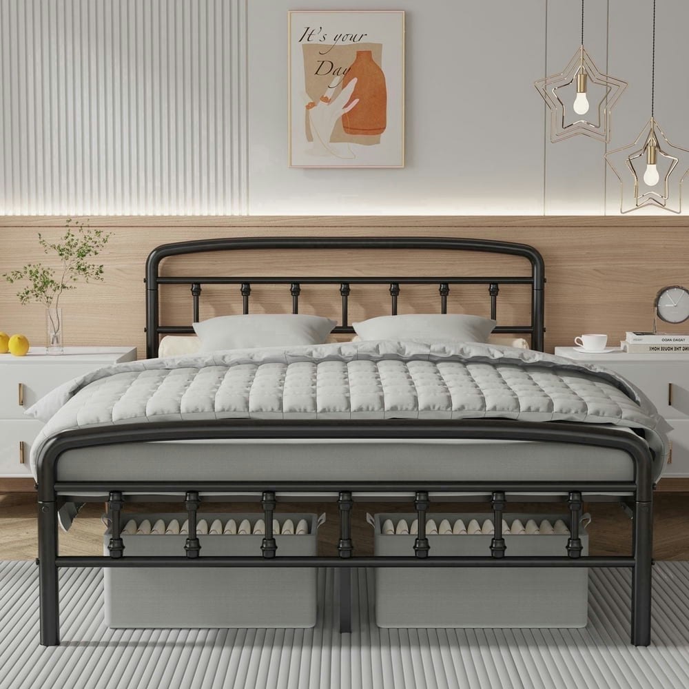 Full Size Victorian Metal Bed Frame with Headboard and Footboard: $76.79 Full Size Victorian Metal Bed Frame with Headboard and Footboard: $76.79